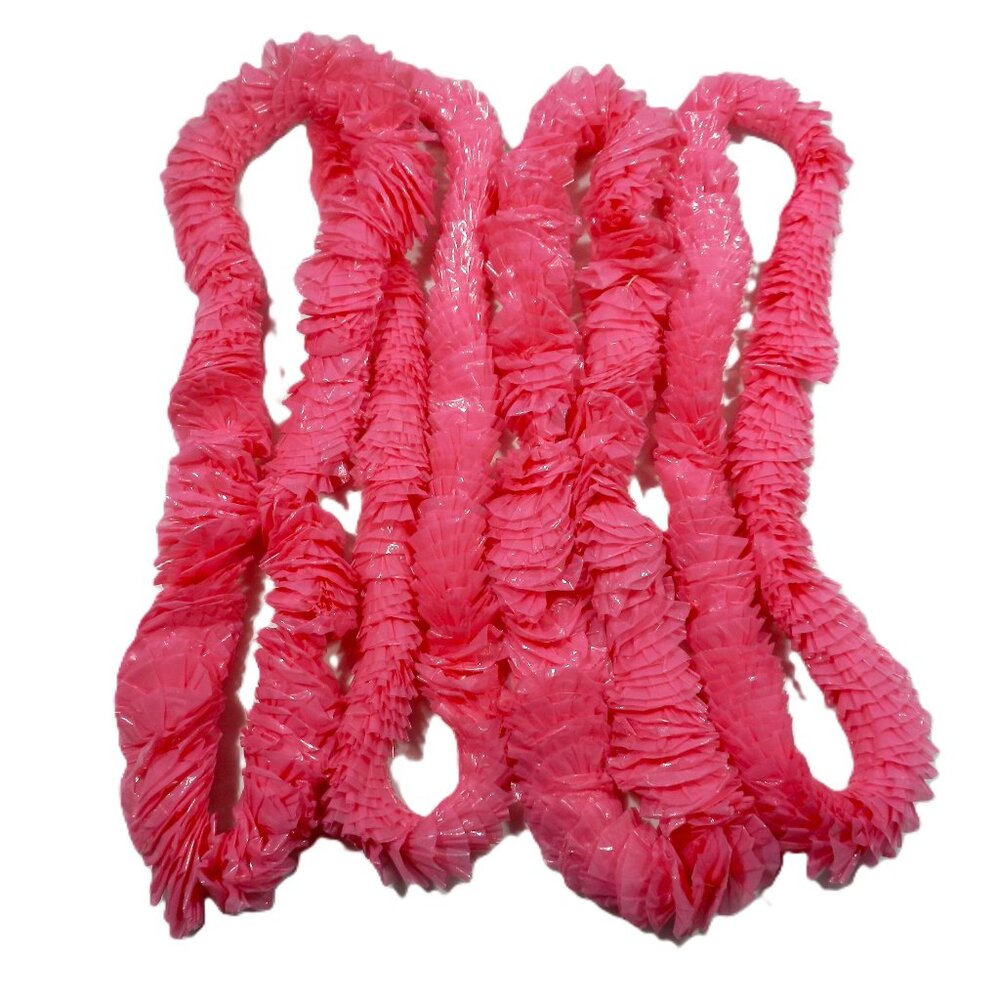 4 Pink Poly Party Lei